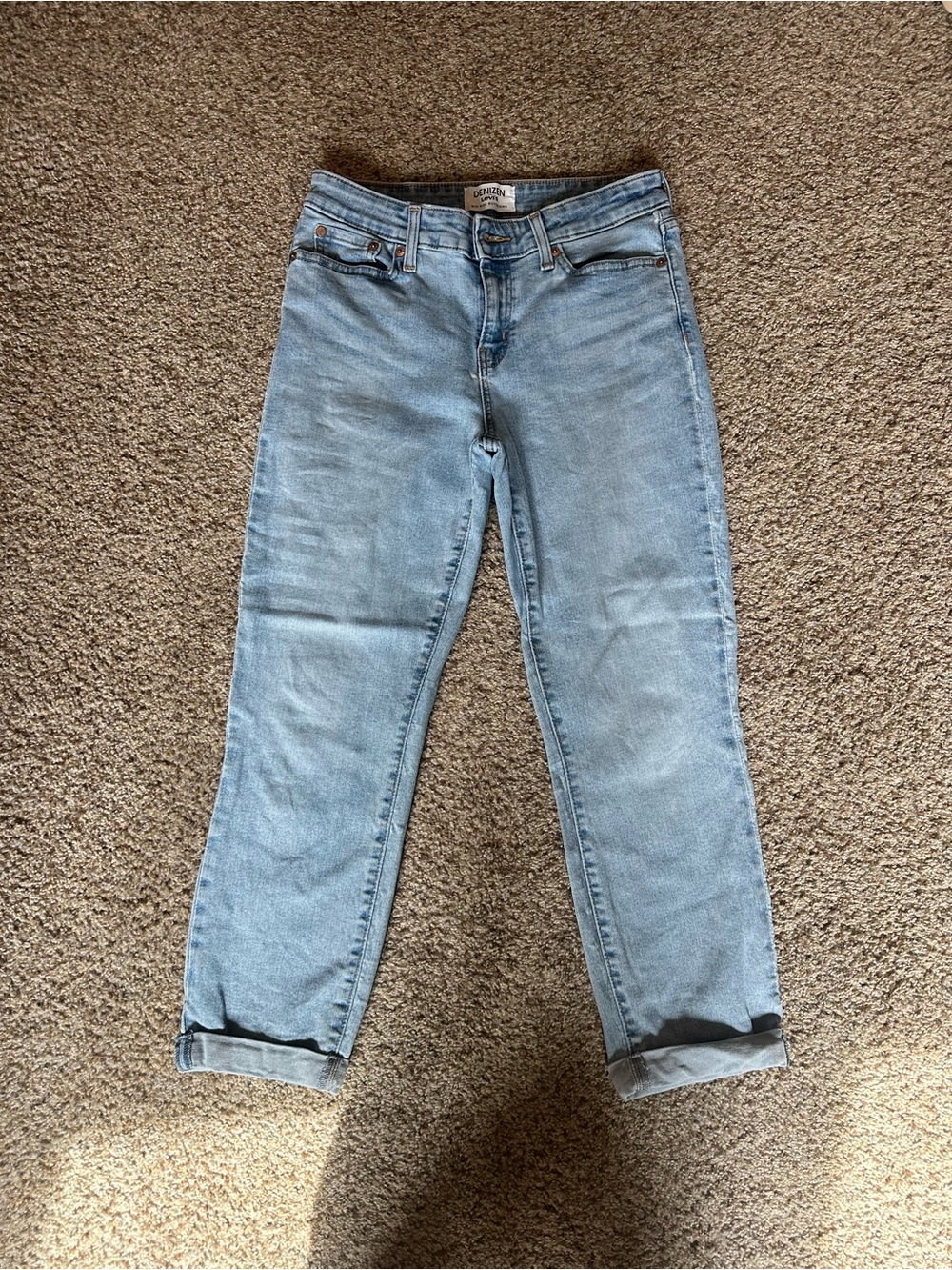 Levi's Light Blue Boyfriend Jeans with Rolled Cuffs